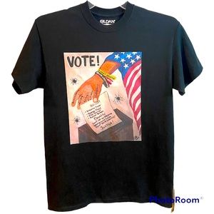 Black Lives Matter vote tee shirt unisex size M will fit a L